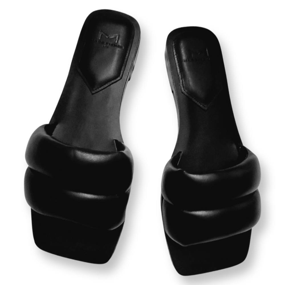 Marc Fisher Leather slides.